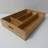 Old Vintage Wooden Compartmentalized Tray