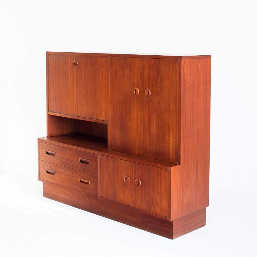 Scandinavian style teak sideboard. Vintage. France, 1960s