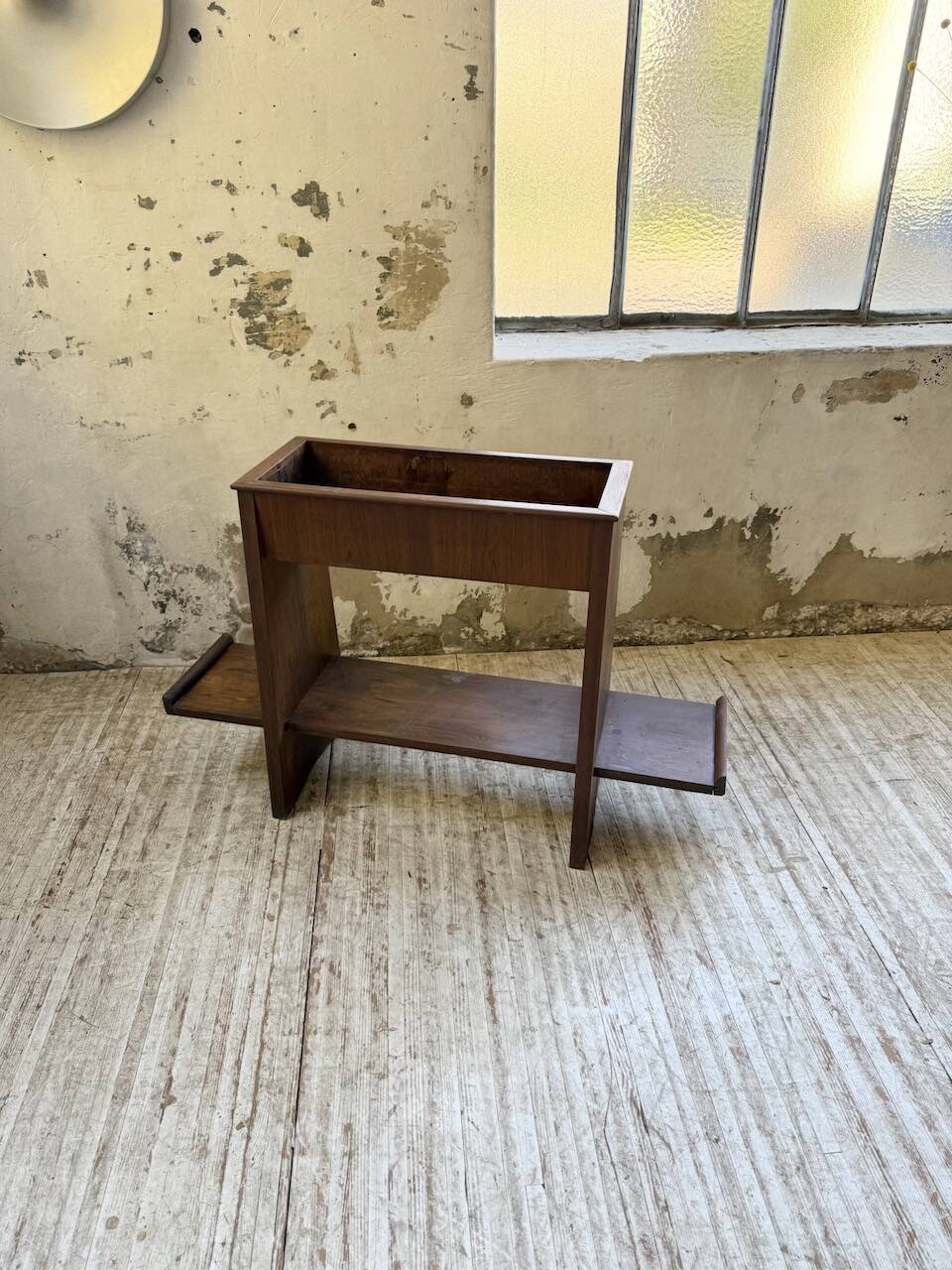 Jardinière années 50 palissandre constructiviste