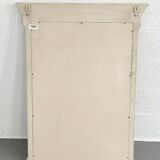 Travertine and Brass Marquetry Console Table and Mirror, 1970s, Set of 2