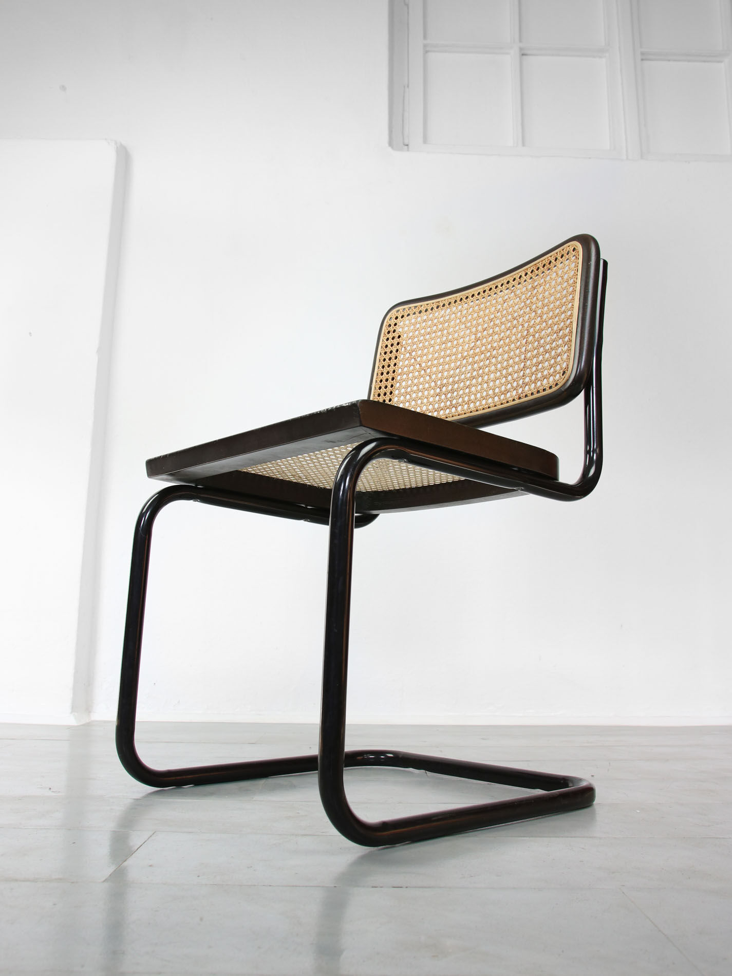 Pair of S32 Cantilever Chair by Marcel Breuer, Dark Edition, 1980s