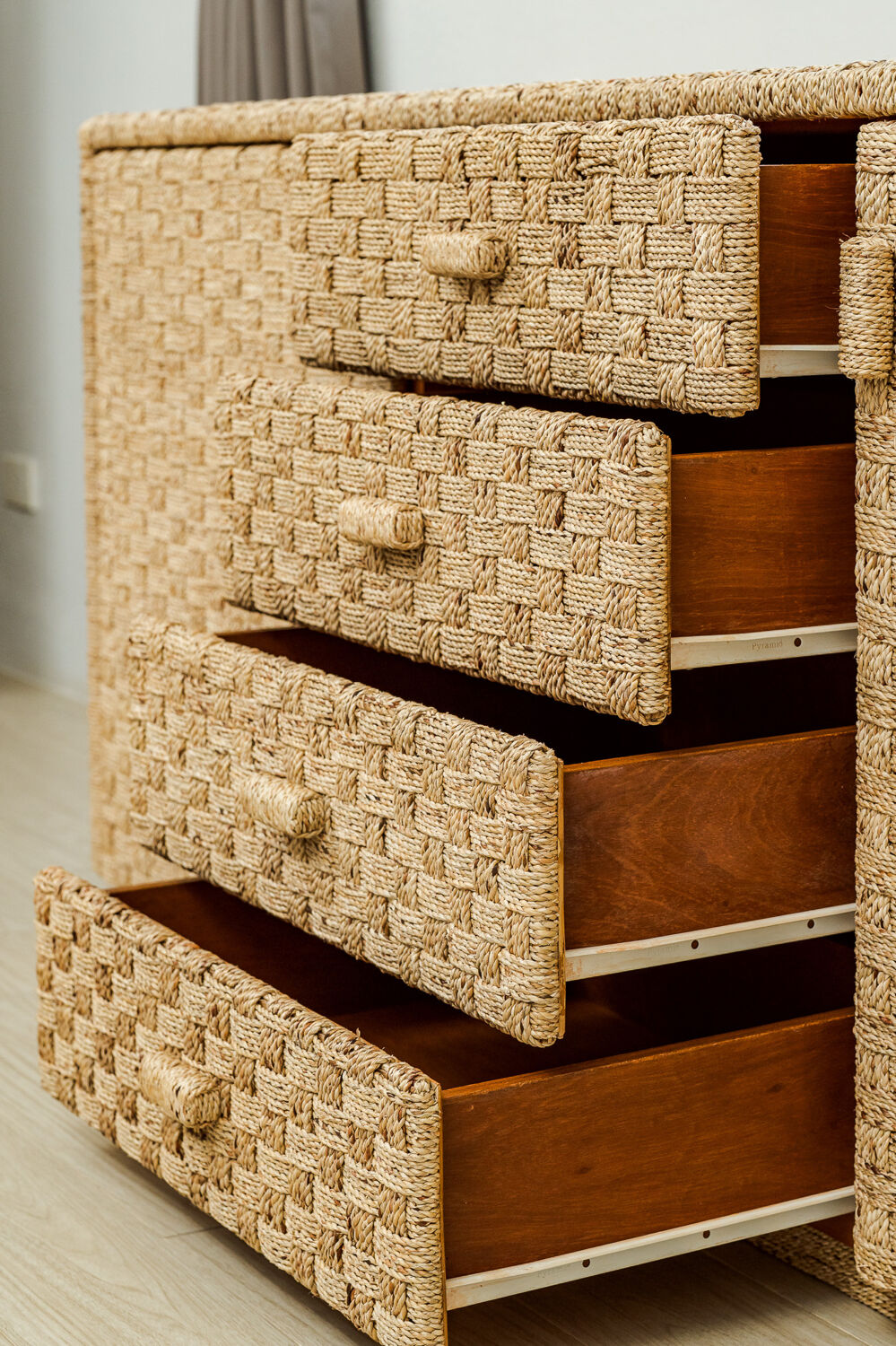 Braided jute enfilade