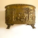 19th Brass Embossed Planter