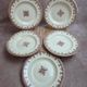 Set of 5 deep plates Terre de Fer Clairefontaine Rouen sepia 19th century
