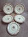 Set of 5 deep plates Terre de Fer Clairefontaine Rouen sepia 19th century