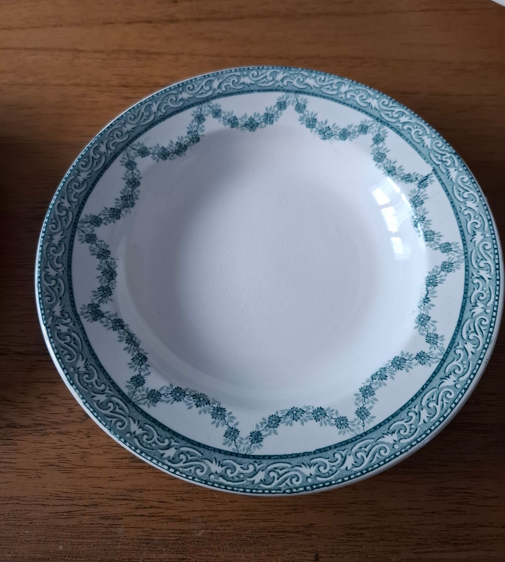 Set of 2 deep plates in ironstone