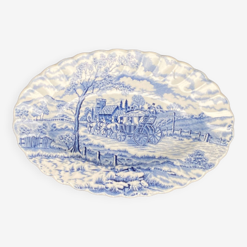 English earthenware bowl with blue pattern