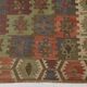 6x13 Rare Size Kilim Rug, Rugged Rug, 180x385Cm Antique Kilim Carpet