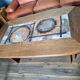 Vintage coffee table Trioh Møbelfabrik Denmark, ceramic by Ox-Art