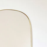 Vintage brass mirror, H78cm