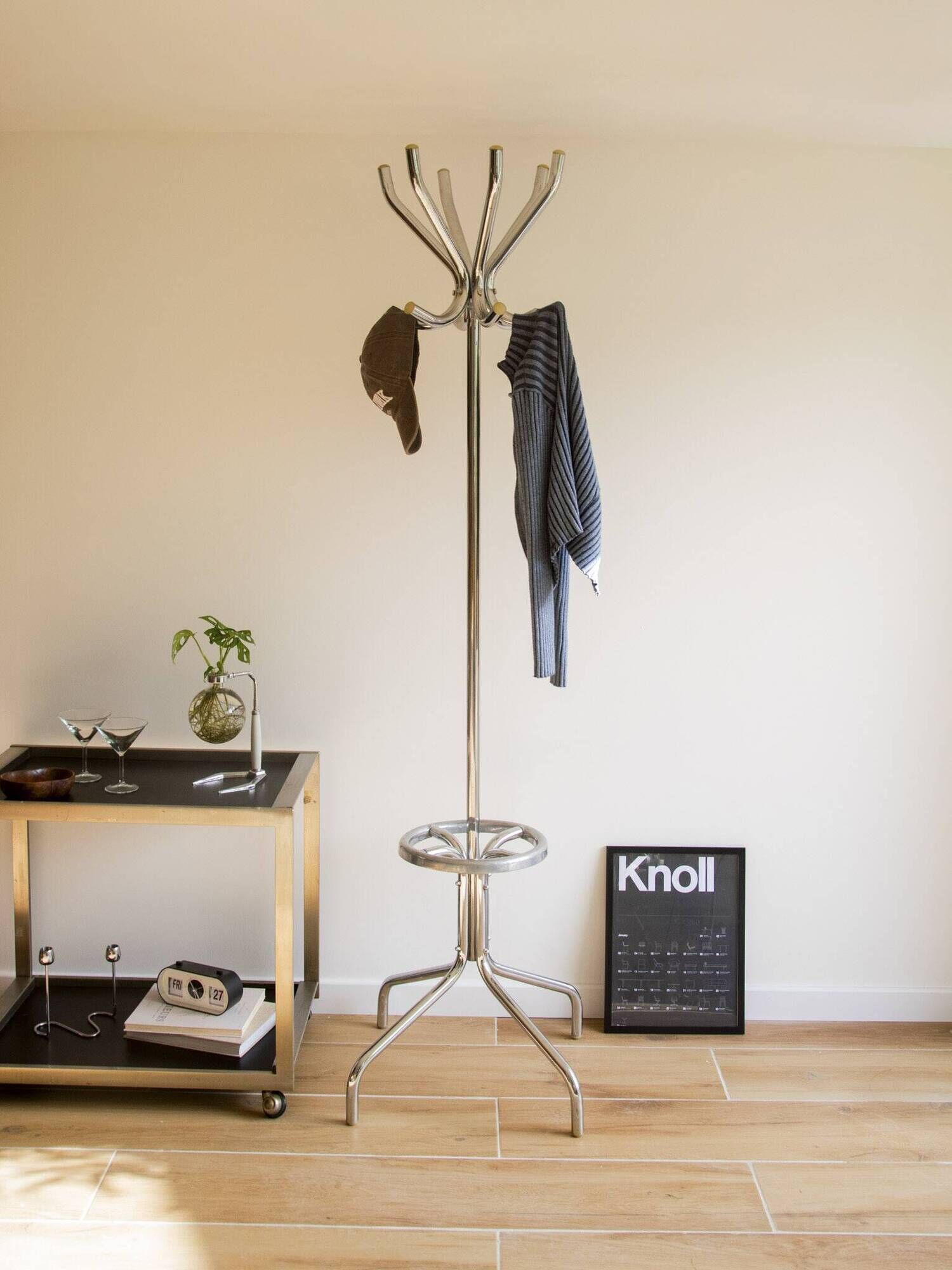 Vintage chrome coat rack