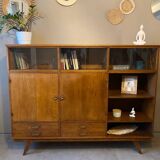 Vintage oak bookcase sideboard