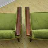 Mid-century velor armchairs, 1960s
