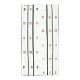 Tapis vintage turc fait main en laine et coton blanc