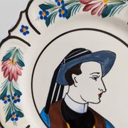 Old Breton HB Quimper plate