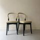 "Goteborg" ash and beige leather chairs by Gunnar Asplund for cassina