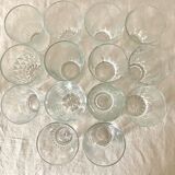 Mismatched vintage water glasses