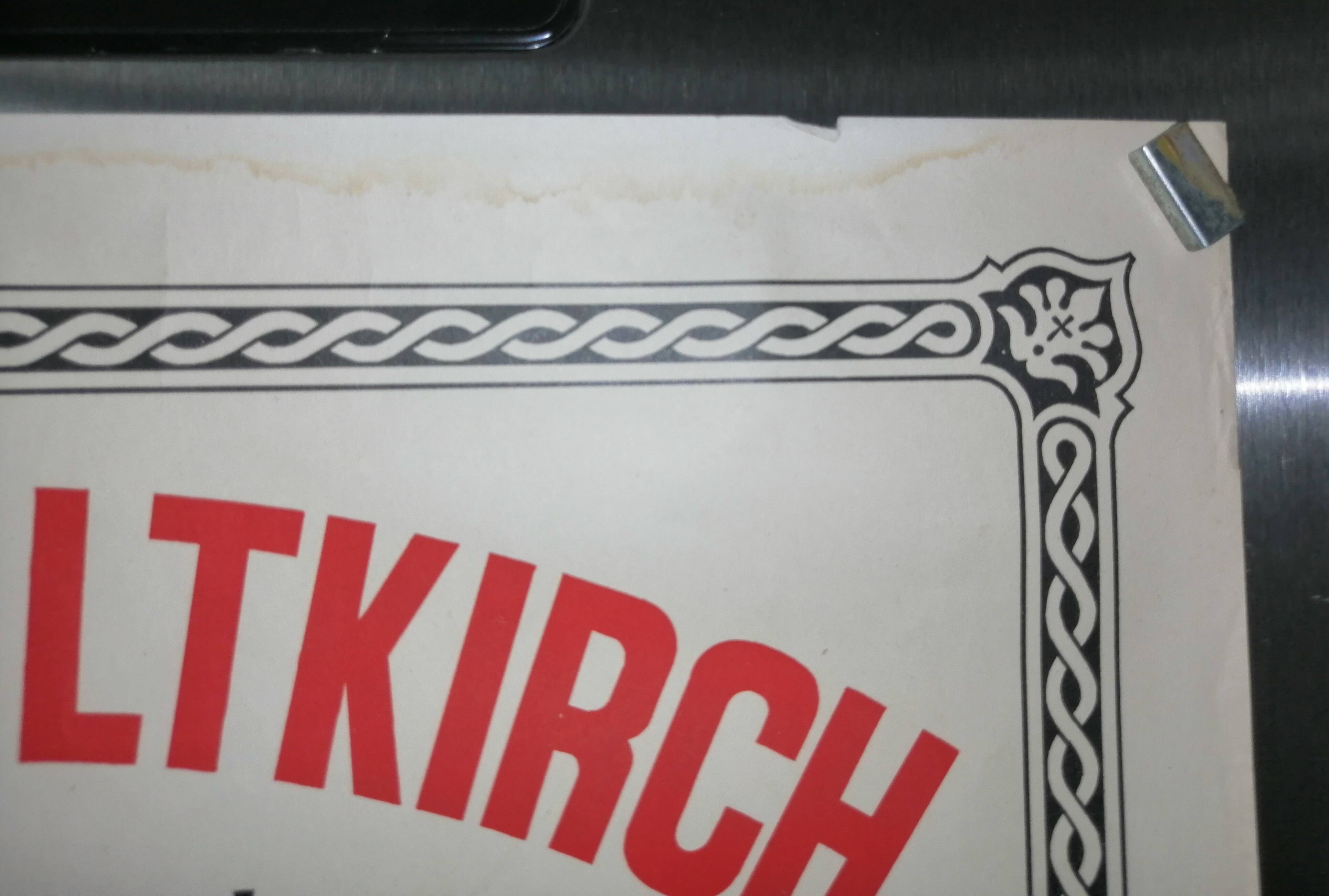 Advertising poster early 20th original Alsace tile of Altkirch