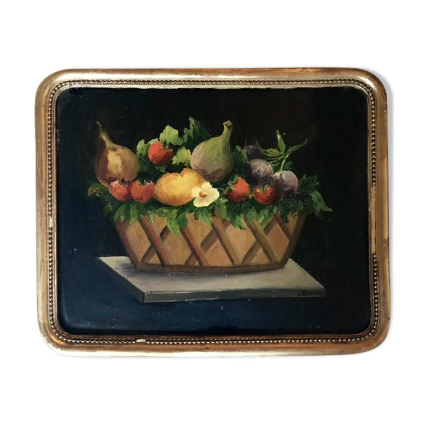 Tableau ancien fruits