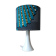table lamp trumpet foot, modern graphic printed wax shade