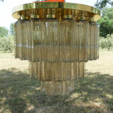 Design chandelier by Glashütte Limburg from 1960
