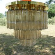 Design chandelier by Glashütte Limburg from 1960