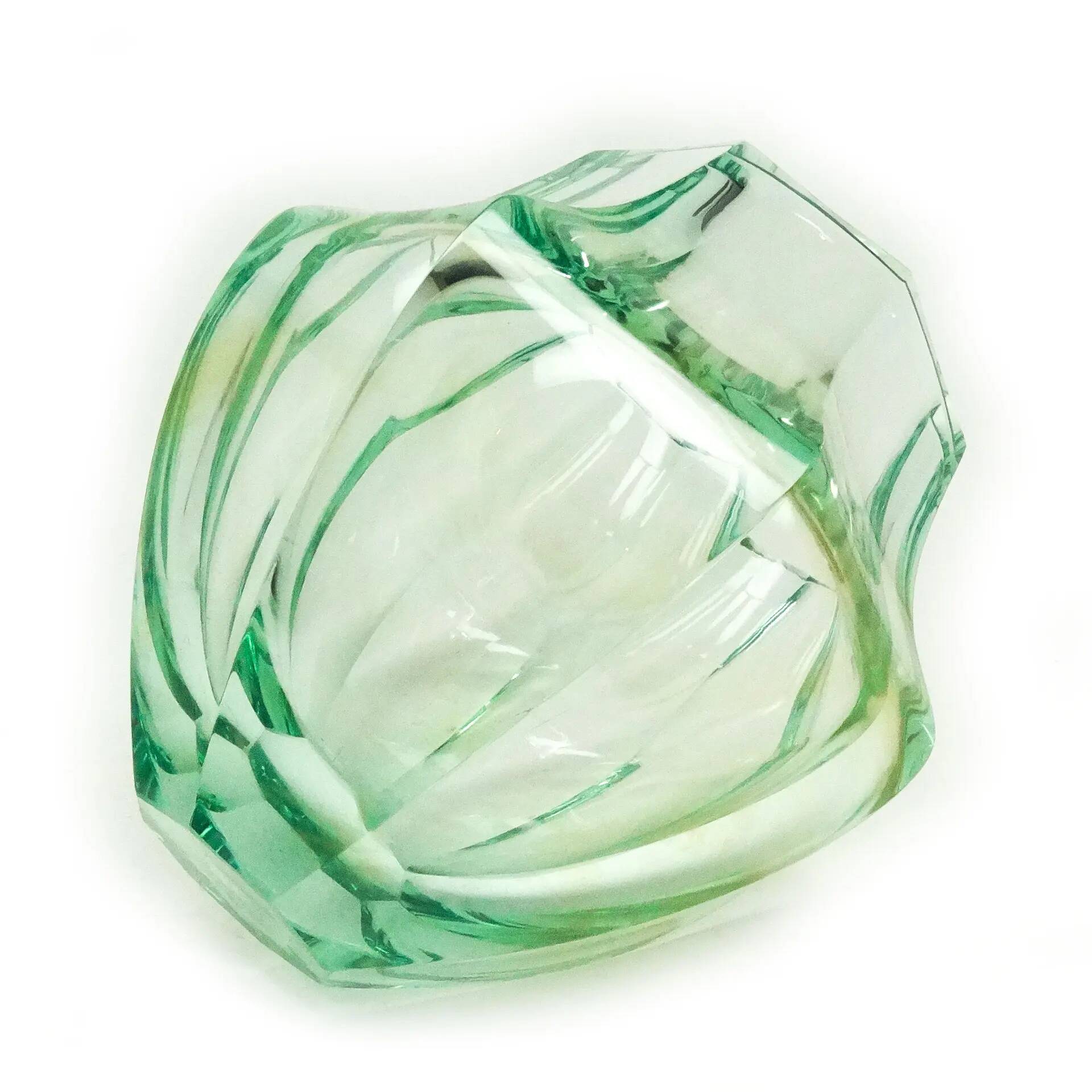 Art Deco vase, crystal, Moser, Czechoslovakia, 1930s