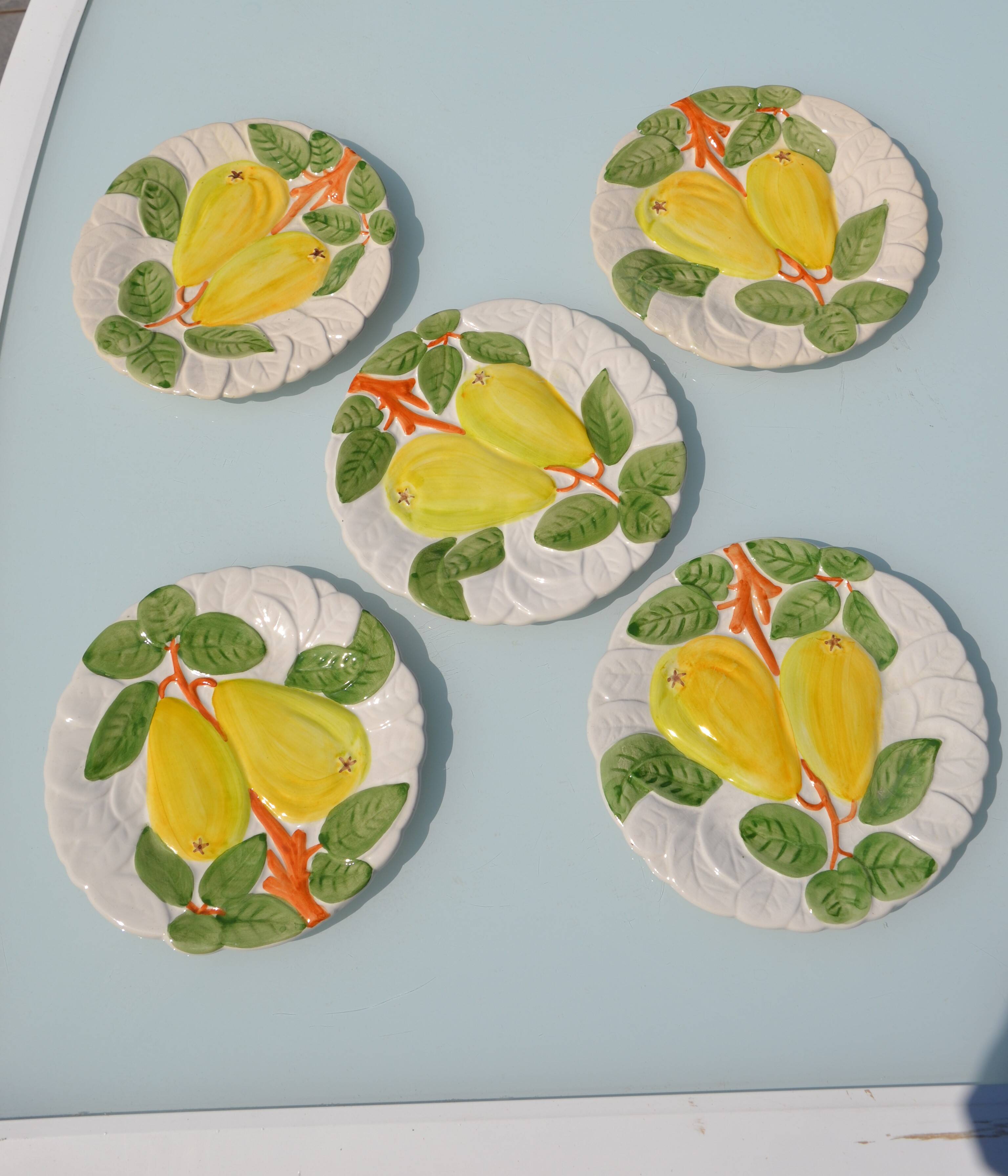 Dessert plates "lemon" in slipware