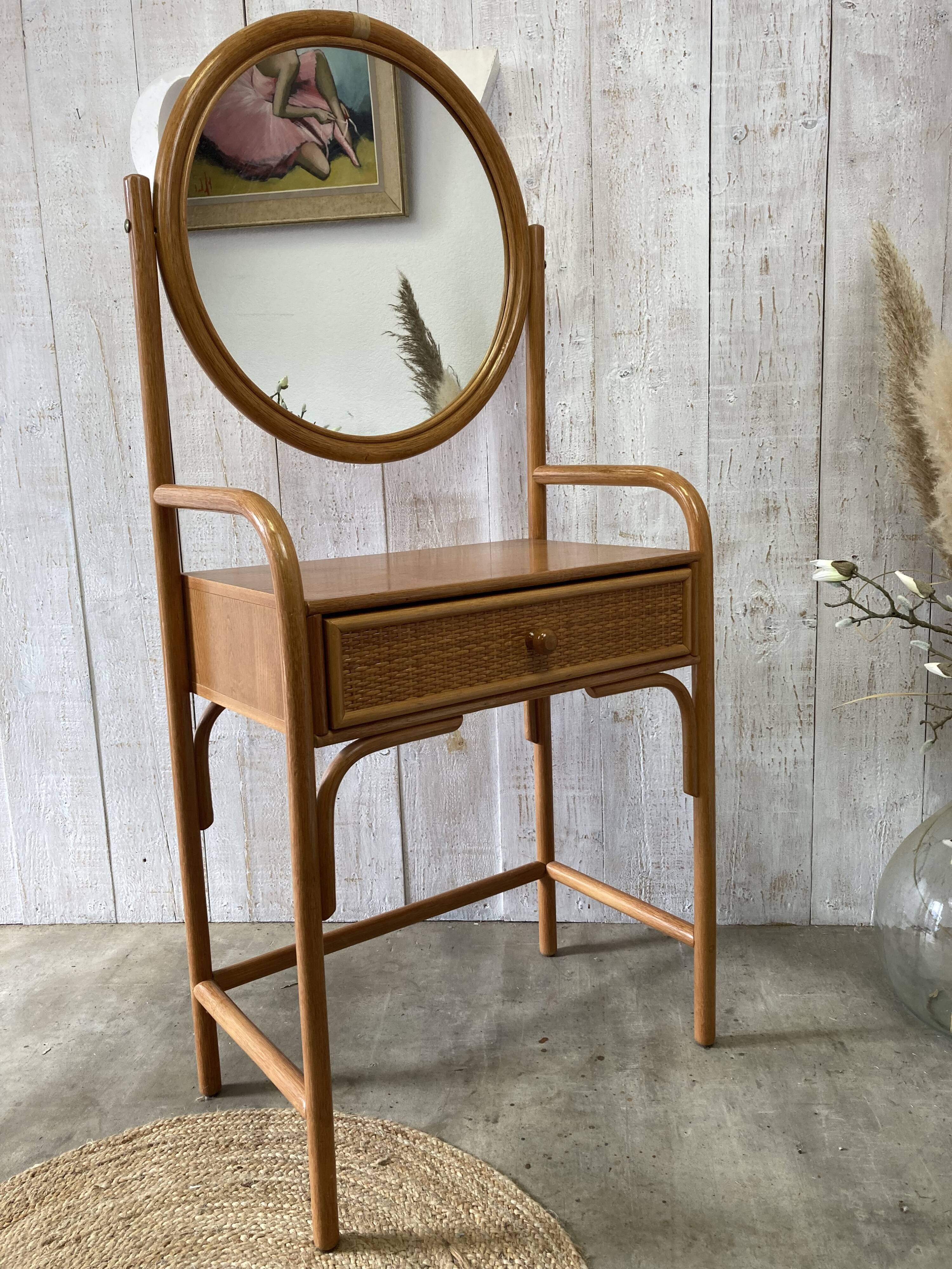 Vintage rattan dressing table