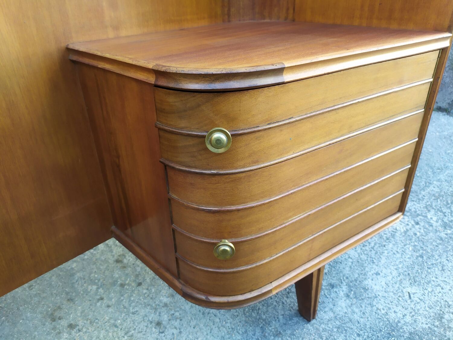 Vintage headboards and bedside tables