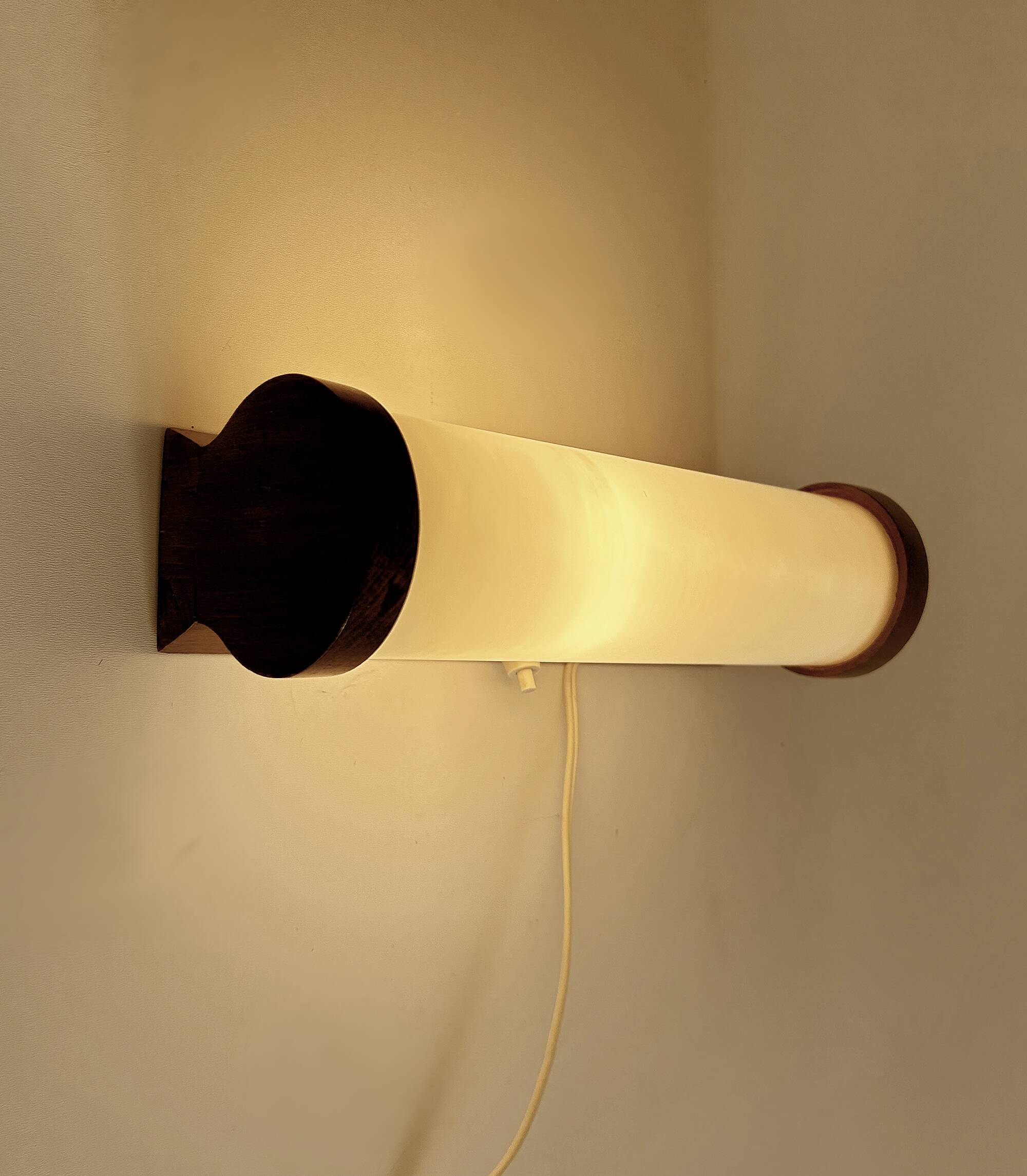 Art Deco Wood Glass Wall Light Bedside