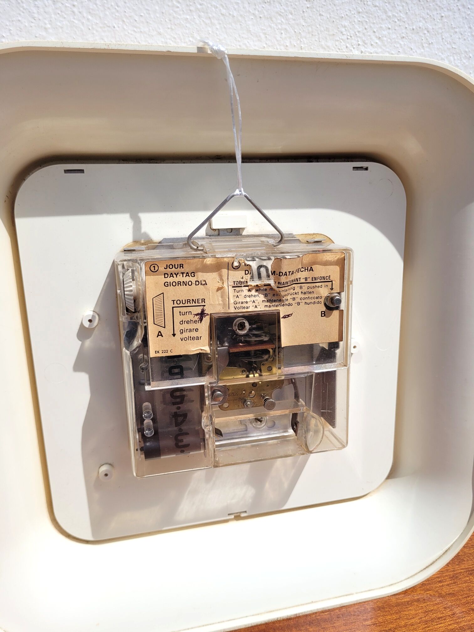 Large vintage Jaz wall clock 1970