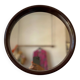 Miroir rond plastique chocolat vintage 1970