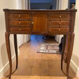 Narrow Louis Philippe walnut desk