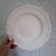 Set of 9 Sarguemines ivory soup plates