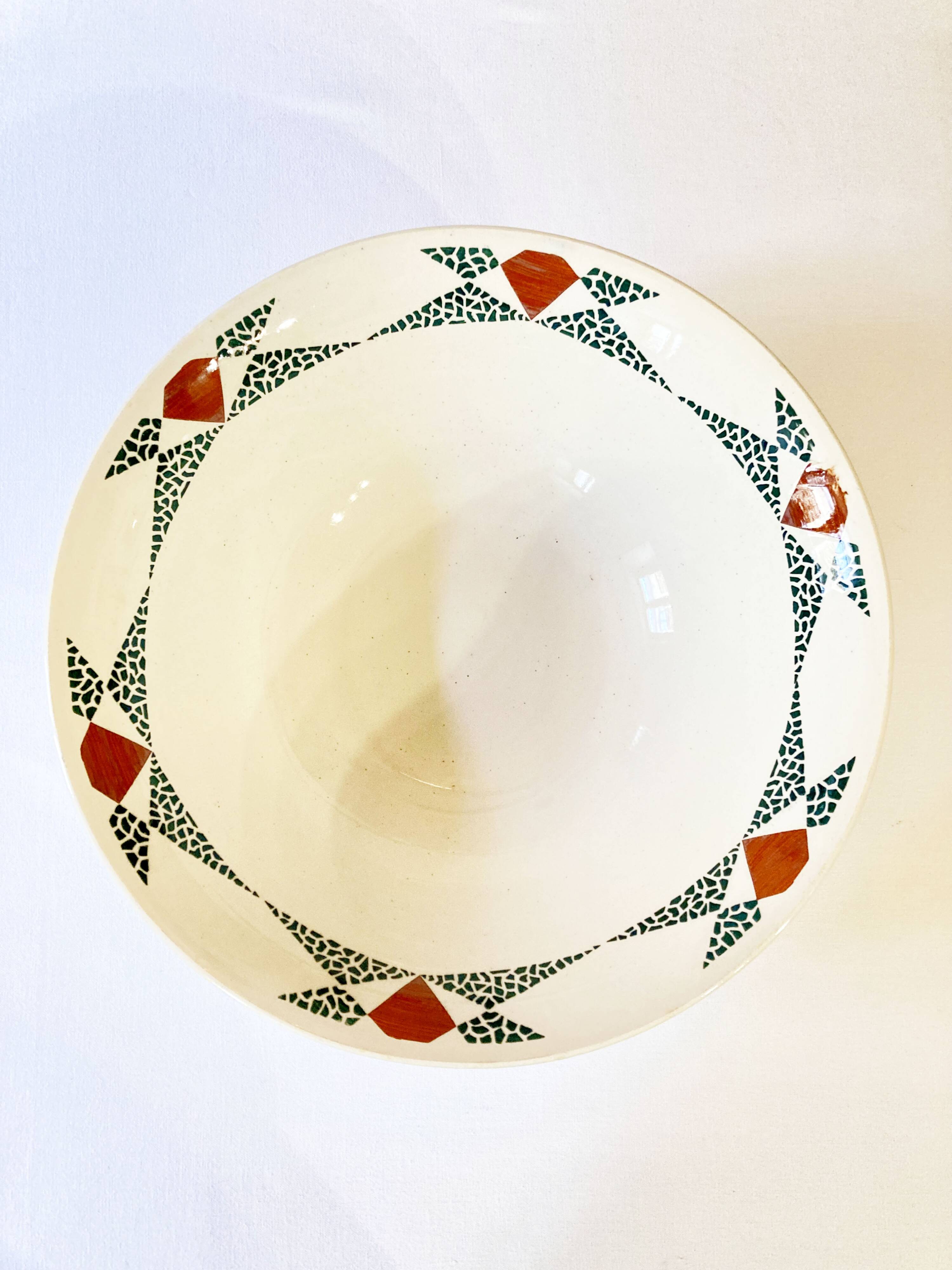 Grand plat ou saladier art déco "Odette"