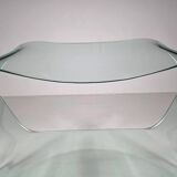 "Ghost" chair in glass by Cini Boeri for FIAM Italy, 1980s.