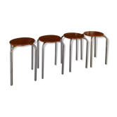 Set de 4 tabourets industriels vintage années 50