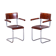 Set of Vintage Bauhaus Chairs in Chrome and Plywood by Mart Stam, 1930s