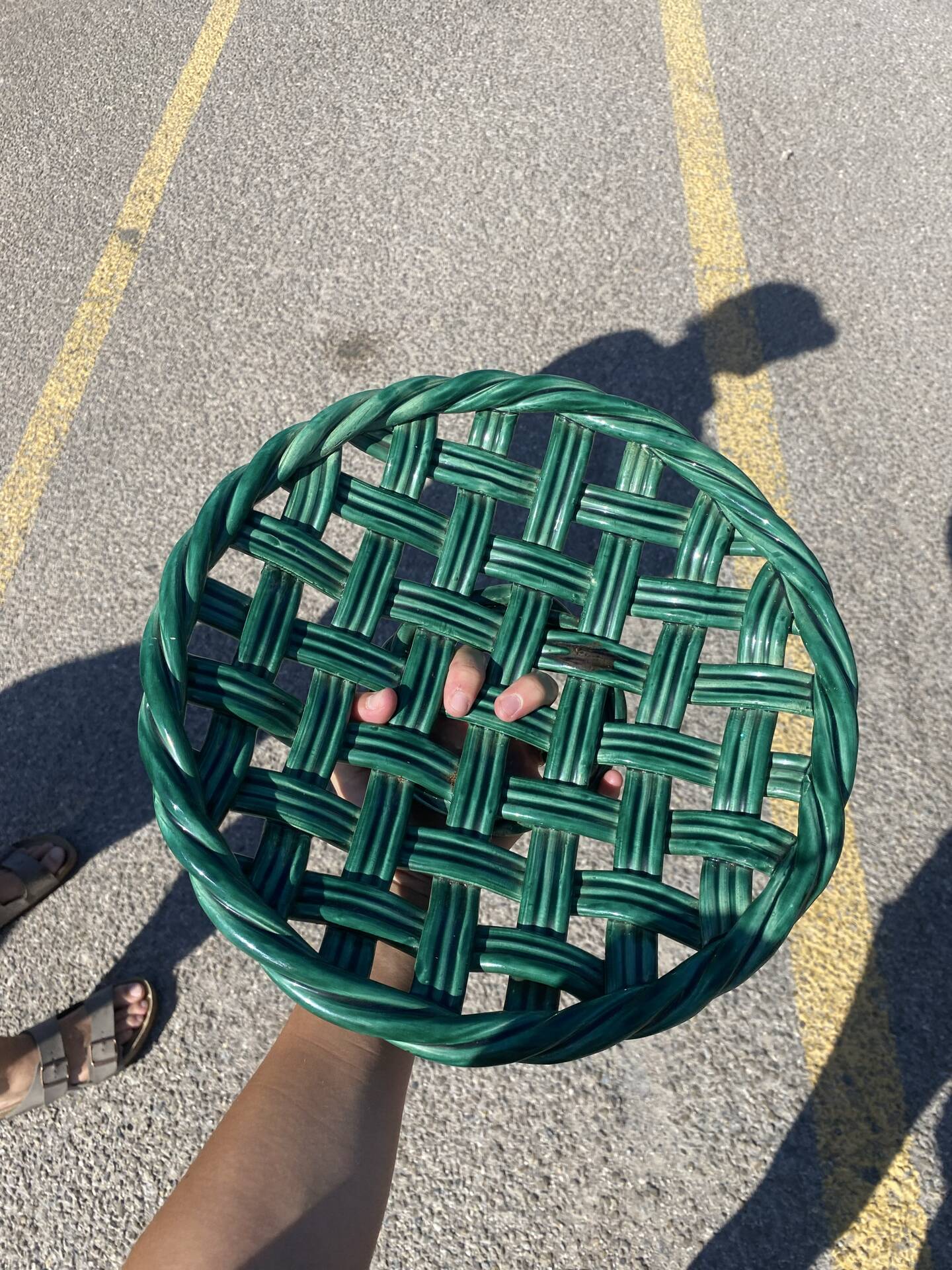 Woven ceramic basket type Vallauris