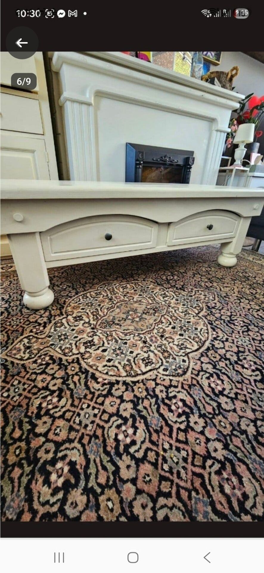 Stylish Country-Style Coffee Table (Antique White) – Great Condition