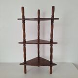 Vintage wooden corner shelf