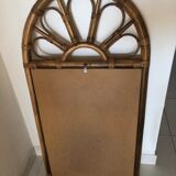 Rattan mirror and vintage bamboo  50x100cm