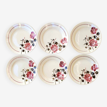 Lot de 6 assiettes Badonviller modèle Simone