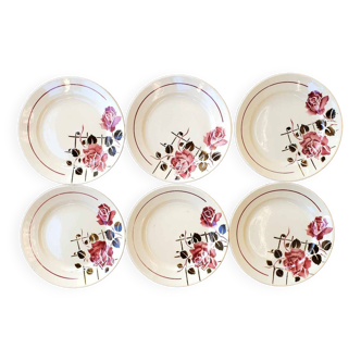 Set of 6 Badonviller Simone model plates