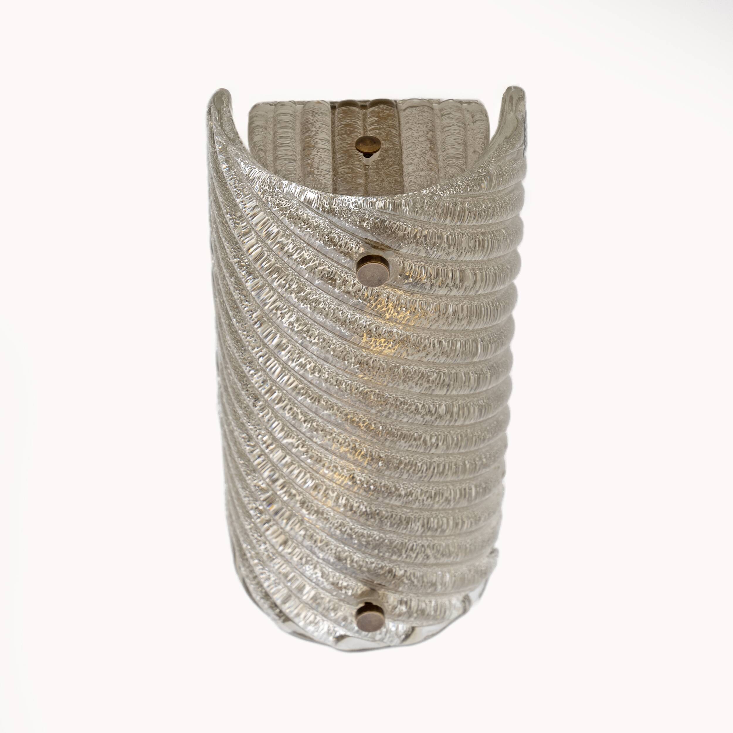 Pair of Smoked Twisted Sconces /cm H30