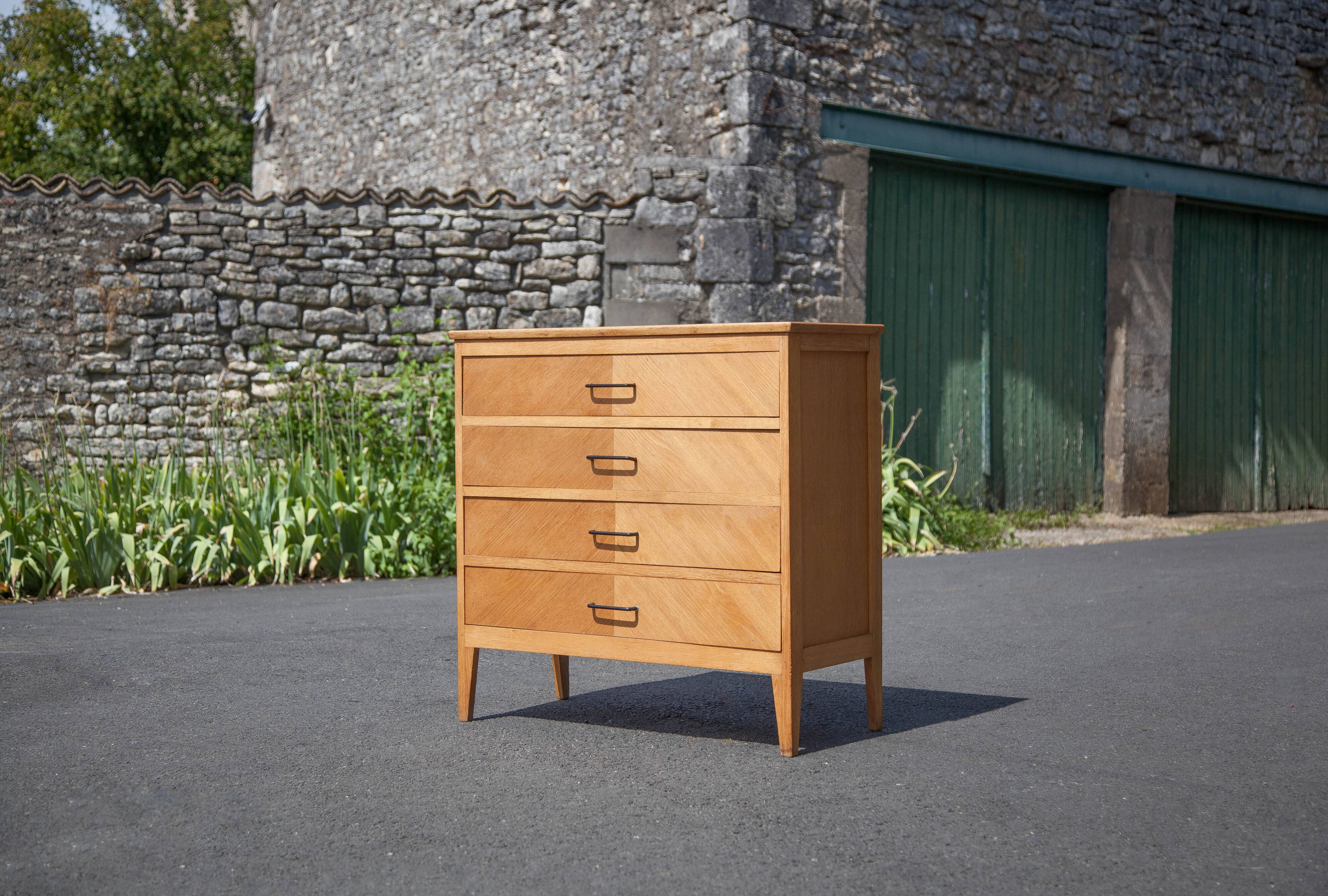 Commode vintage, meuble à tirois, meuble de rangement, commode bois, 60's
