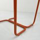 Table à manger tubulaire orange en métal et verre, 1980