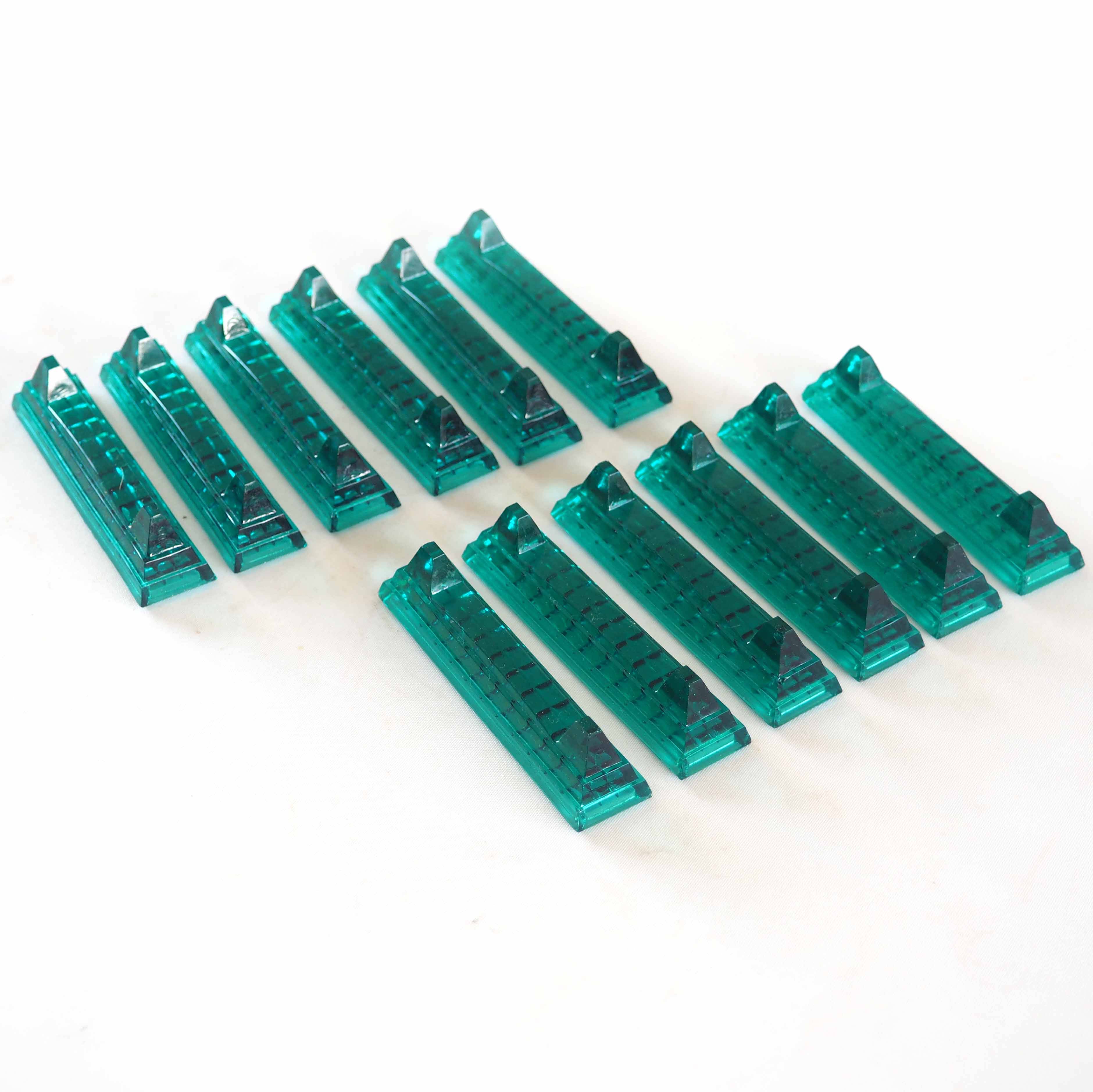 Set of 12 glass knife holders