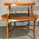 Old-fashioned tea table, 1920 in marquetry